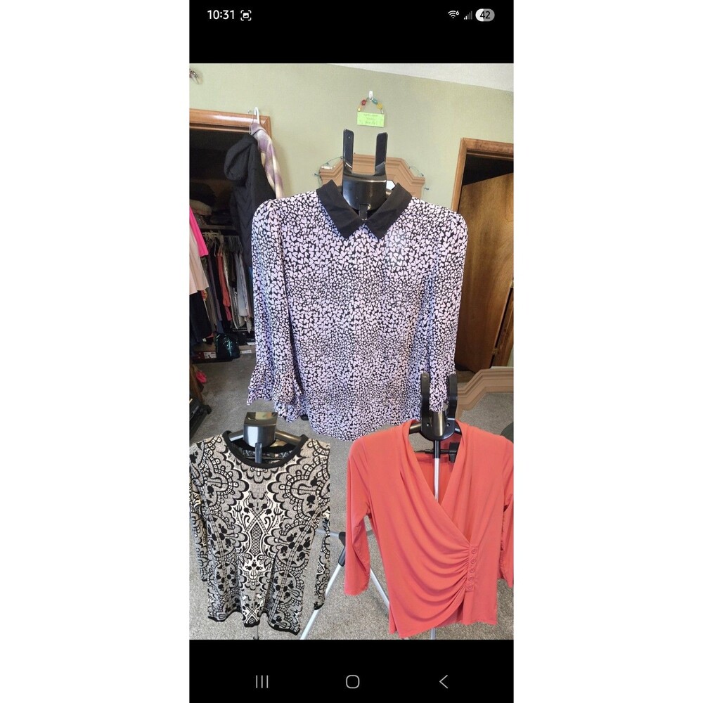 LOT OF 3 WOMAN'S BLOUSE/ TOPS ALL SIZE:M JONES NEW YORK,ELLE,STYLE&CO*EXCELLENT*